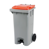 [H-22 쓰레기거치대(통) 실외용 쓰레기분리 수거함] 음식물수거함페달형(120L)